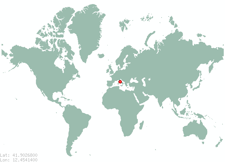 Vatican City in world map